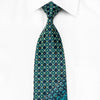 Mila Schon Men’s Crystal Silk Tie Geometric Cartouche On 
