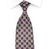 Mila Schon Men’s Crystal Tie Silver Purple Anthemion On 