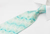 Mila Schon Men’s Silk Crystal Rhinestone Necktie Blue Retro 