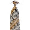 Mila Schon Men’s Silk Rhinestone Necktie Gold Silver 