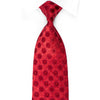 Mila Schon Rhinestone Necktie Geometric Circles On Red With 
