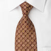 Mila Schon Silk Rhinestone Necktie Golden Floral Trellis On 