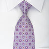 Mila Schon Silk Rhinestone Tie Silver Cartouche On Mauve 