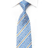 Nicole St Giles Men’s Crystal Rhinestone Silk Necktie White 