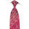 Nicole St Giles Men’s Crystal Silk Necktie Acanthus On Red 