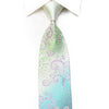 Nicole St Giles Men’s Rhinestone Silk Necktie Scrolls On 