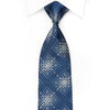 Nicole St Giles Men’s Silk Crystal Necktie Silver Geometric 