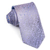 Nicole St Giles Silk Neck Tie Silver Vines On Purple With 