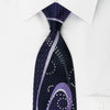 Nicole St Giles Silk Necktie Purple Wave & Rhinestones On 