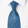 Nicole St Giles Silk Rhinestone Necktie Checker On Blue With