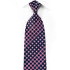 Nina Ricci Men’s Crystal Silk Necktie Pink Geometric On Navy