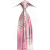 Nina Ricci Men’s Crystal Silk Tie Vertical Striped On Pink 