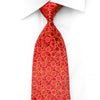 Nina Ricci Men’s Rhinestone Silk Necktie Orange Trellis On 
