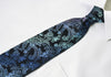 Nina Ricci Men’s Rhinestone woven Silk Tie Paisley On Blue -