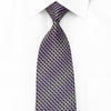 Nina Ricci Men’s Silk Necktie Purple Geometric Trellis On 