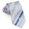 Nina Ricci Men’s Silk Rhinestone Neck Tie Blue Floral Silver