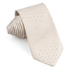 Nina Ricci Mens Woven Silk Neck Tie Cream White With Silver 