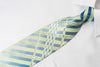 Nina Ricci Men’s Woven Silk Rhinestone Necktie Green Blue 