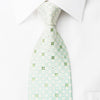 Nina Ricci Rhinestone Silk Necktie Green White Checkered 