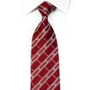 Nina Ricci Rhinestone Silk Necktie Silver Striped Cartouche 