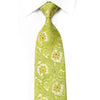 Nina Ricci Rhinestone Tie Green Paisley On Silver With 