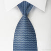 Nina Ricci Silk Necktie Blue Geometric On Navy Classic 3 3/4