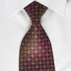 Nina Ricci Silk Necktie Green Purple Dots On Purple With 