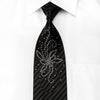 Odysseus Men’s Crystal Black Silk Tie Butterfly Rhinestones 