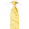 Paco Rabanne Men’s Crystal Silk Necktie Yellow Checker With 
