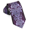 Paco Rabanne Men’s Woven Silk Rhinestone Tie Silver Damask 