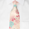 Paco Rabanne Rhinestone Necktie Floral On Pink With Silver 