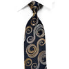 Paco Rabanne Rhinestone Silk Tie Gold Silver Scrolls On 