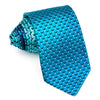Paco Rabanne Silk Neck Tie Turquoise Geometric Design With 
