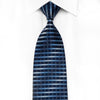 Park Land Men’s Silk Tie Horizontal Striped On Blue With 