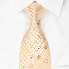 Park Land Silk Rhinestone Necktie Orange Marrakesh On Peach 