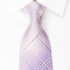 Park Land Silk Rhinestone Necktie Pink Purple Geometric 