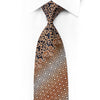 ParkLand Men’s Crystal Silk Tie Orange Geometric Scrolls On 