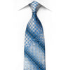 Parkland Men’s Rhinestone Necktie Blue Geometric On Silver 