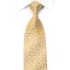 Parkland Rhinestone Silk Necktie Floral On Golden Yellow - 1