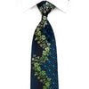 Perry Ellis Crystal Rhinestone Tie Green Floral & Geometric 