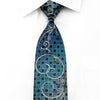 Perry Ellis Men’s Rhinestone Silk Necktie Filigree Scrolls 