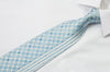 Perry Ellis Men’s Silk Necktie Floral Design On Light Blue 
