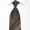 Perry Ellis Men’s Silk Necktie Gold Geometric & Floral On 