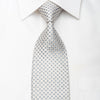 Perry Ellis Men’s Silk Tie Squares On Silver With Crystal 