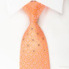 Perry Ellis Rhinestone Silk Necktie Trellis On Orange With 