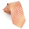 Perry Ellis Silk Neck Tie Geometric Design On Peach Orange 