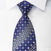 Pierre Balmain Rhinestone Silk Necktie Circles& Crosses On 