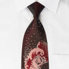 Pierre Balmain Silk Rhinestone Necktie Vines On Burgundy - 1