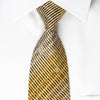 Pierre Cardin Bling Necktie Gold Black Striped Sparkling 