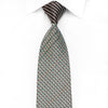 Pierre Cardin Men’s Crystal Silk Necktie Silver Checker & 